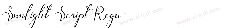 Sunlight Script Regu字体转换